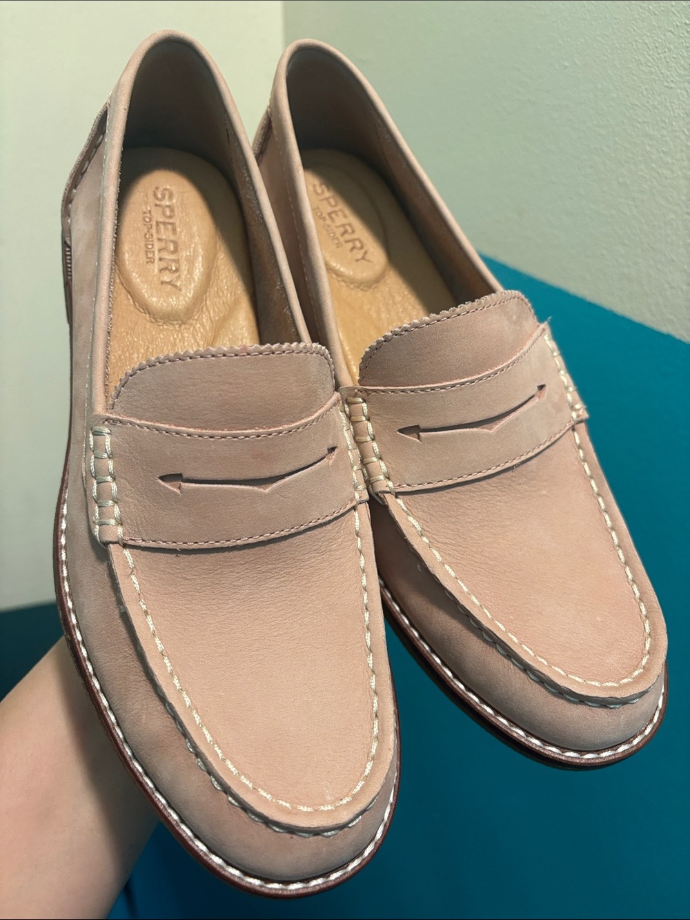 Sperry Women’s Penny Loafers in Blush Pink